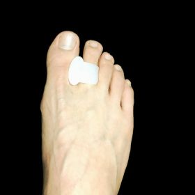 Toe Correction Silicone Insole Clip Toe Pad Orthopedic Milky White Toe Middle Finger Stall Toe Separator