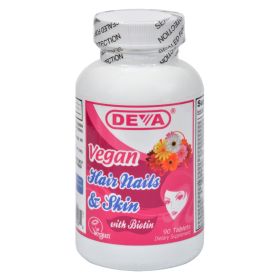 Deva Vegan Vitamins - Hair Nails And Skin - 90 Tablets