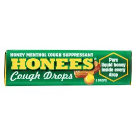 Honees Cough Drops - Menthol - Case Of 24 - 9 Pack