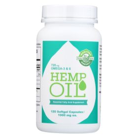 Manitoba Harvest Hemp Oil - 1000iu - 120 Sgel