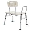 Medical Bathroom Safety Shower Tub Aluminium Alloy Bath Chair Transfer Bench with Wide Seat White YF