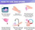 AMZ Silicone Menstrual Cup S/L, Pack of 2 Period Cups for Women Heavy Flow, Normal Flow, Pink and Transparent Period Cup Reusable + Storage Bag and Br