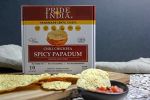 Pride Of India - Spicy Chickpea Masala Papadum Lentil Crisp, Pack of 6 - 10 count Box 6 * 100gm oz