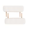 2-Zone Folding Massage Table and Stool Set 3.9" Thick White