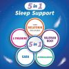 Qunol Sleep Support, 5 in 1 Non-Habit Forming Sleep Aid, Supplement with time-released Melatonin 5mg, Ashwagandha, GABA, Valerian Root, L-Theanine, 30