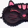 [Black Temptation] Embroidered Applique Eye Shade / Sleeping Mask Cover / Sleep Blinder (7.9*3.1)