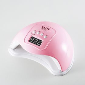 48W Smart Sensor Nail Phototherapy Machine (Option: Pink-USB)