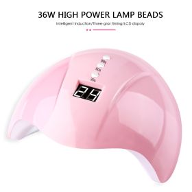 Intelligent induction nail lamp (Color: Pink)