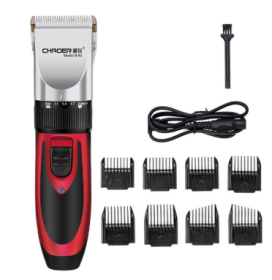 Rechargeable Electric Haircutting Ceramic Hair Clipper (Option: Red-USB)