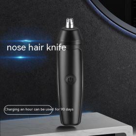 Portable Shaver With Electric Nose Hair Trimmer (Option: Black-USB)