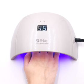 Nail Lamp Dual Light Source UVLED Phototherapy Machine (Option: White-9S EU)