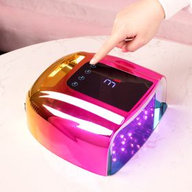 Nail Light Therapy Machine 96W High Power Quick Dry Smart Wireless UV (Option: Gradient gold-US)